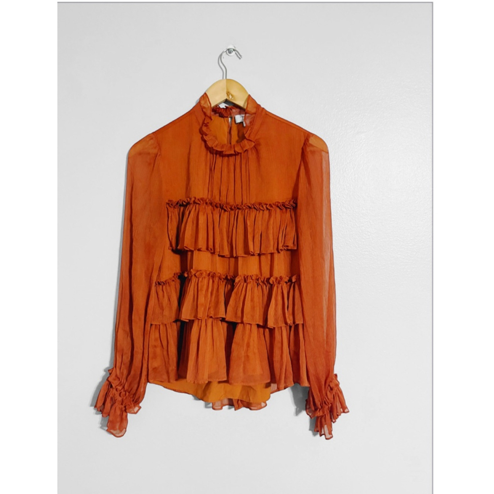 Adam Lippes Tiered Statement Ruffle Top - Picture 11 of 14